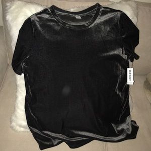 Velvety dark gray tee